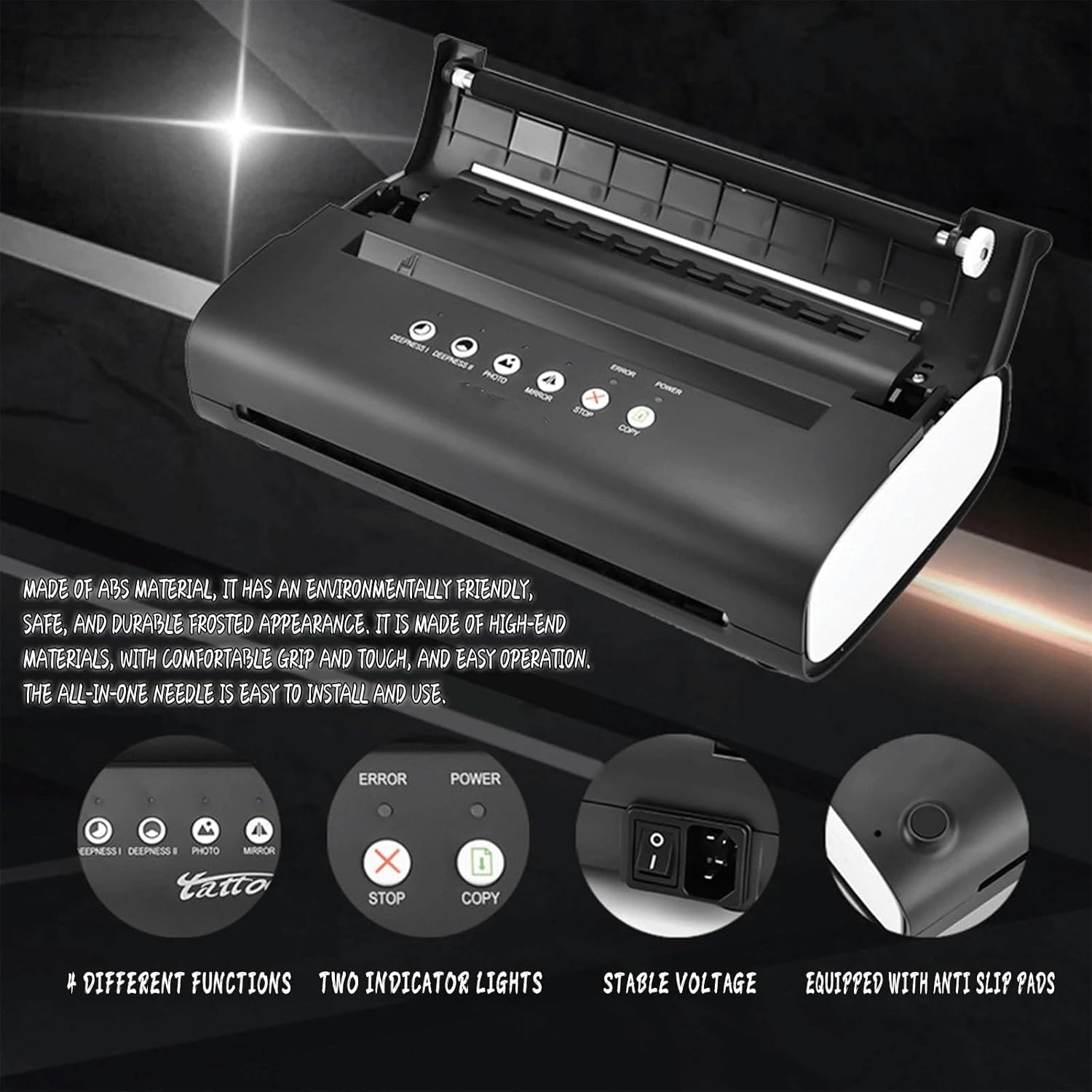 Feiangel ミニタトゥー転写機 ミニサーマルタトゥー転写コピー機 (白